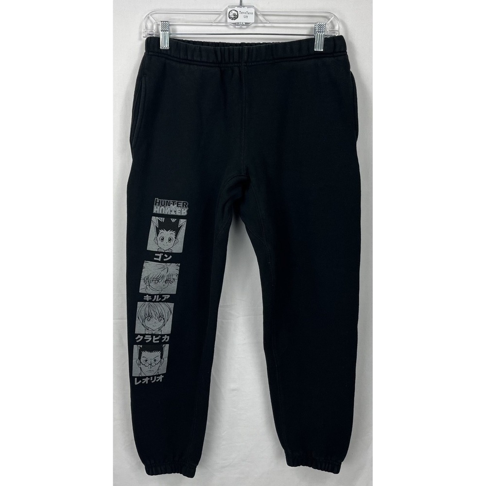 EUC Hypland x Hunter x Hunter Mens Black Joggers Gon Killua Anime Sweatpants S